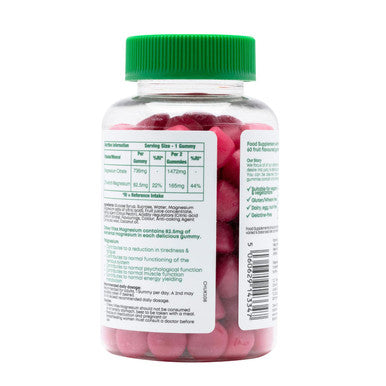 Chewy Vites Adult Gummies Magnesium Citrate 736mg Offering 82.5mg of Elemental Magnesium 60 Vitamin Gummies 2 Months Supply Real Fruit Juice Vegan Berries Flavour