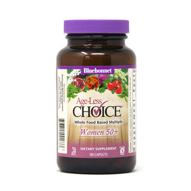 Bluebonnet Nutrition Age-Less Choice Whole Food-Based Multiple for Women 50+, Iron, Dairy & Gluten-Free, Kosher Certified, Vegetarian Friendly, Pink/Purple, 90 Count