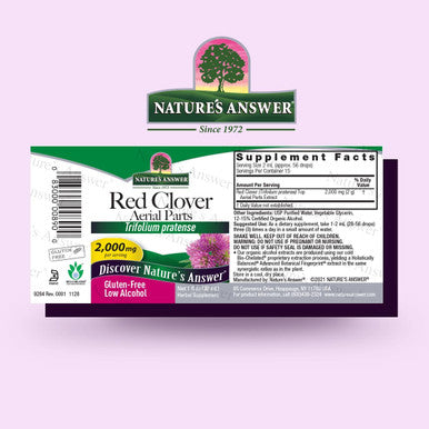 Nature'S Answer Red Clover Flowering Tops 1-Fluid Ounces | Natural Mood Support | Hormone Balance for Women | Menopausal Support
