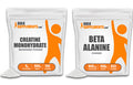 Bulksupplements.Com Creatine Monohydrate Powder (Micronized), 500G With Beta Alanine Powder, 500G - Unflavored, Gluten Free, No Fillers Bundle