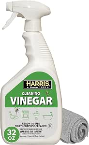 HARRIS Cleaning Vinegar 32 Fl Oz Ready to Use with Microfiber Towel