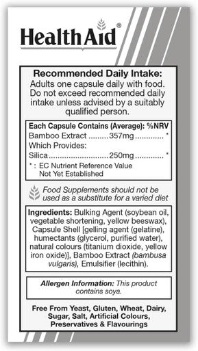 HealthAid Silica 250mg Capsules Pack of 30