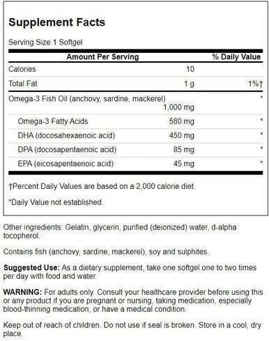 Swanson Super Dpa Fish Oil 60 Sgels