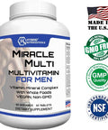 Performance Blend, Best Multivitamin For Men, Vitamin And Mineral Supplement With Probiotics, Superfood Enzyme Blend For Optimized Heart, Prostate, Stamina, Energy, Non-Gmo, 60 Day Supply