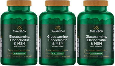 Swanson Glucosamine Chondroitin & Msm with Hyal-Joint 90 Capsules (3 Pack)