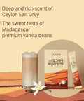 Teazen Earl Grey Vanilla Milk Tea Powder Cylon Black Tea Sweetened Instant Milk Tea Mix On-the-go Packet (20 Packets 10.58oz)