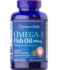 Puritans Pride Omega-3 Fish Oil 1000 Mg, 100 Count