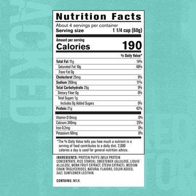 Authentic High Protein Cereal Fruity Citrus Splash Flavor 21g Protein Low Sugar Low Carb Gluten Cereal Healthy Breakfast and Snack Cereal 4 Servings