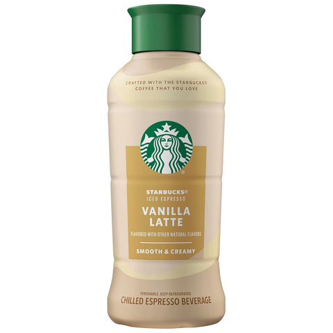 Starbucks Iced Espresso Vanilla Latte Coffee, 40 Fl Oz Bottle, Naturally Flavored Chilled Espresso Beverage