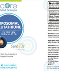Liposomal Glutathione by Core Med Science - 500mg - 4 Fl Oz - Setria - Antioxidant Supplement