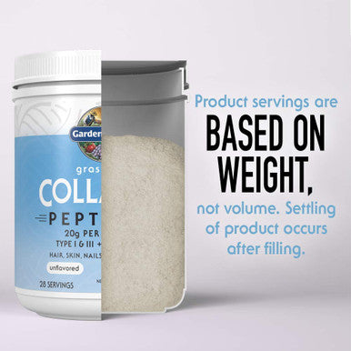 Garden of Life Grass Fed Collagen Peptides Powder Unflavored Collagen Powder For Women Men Hair Skin Nails Joints Hydrolyzed Collagen Protein Supplements Post Workout Paleo & Keto 28 Servings