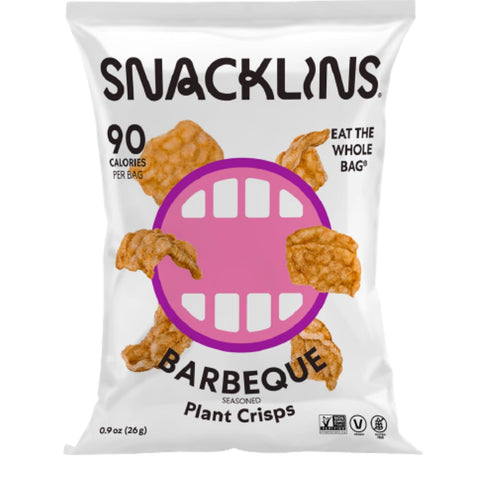 SNACKLINS Plant Based Crisps SEA SALT & VINEGAR - Gluten Free, Grain Free, 100% Kosher, Vegan Healthy Snacks, Crunchy Puffed Snack, Only 100 Calories Per Bag - .9oz (Case of 12)