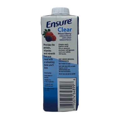 Ensure Clear Mixed Berry 8 Ounce Recloseable Carton Abbott 64900 - Case Of 24