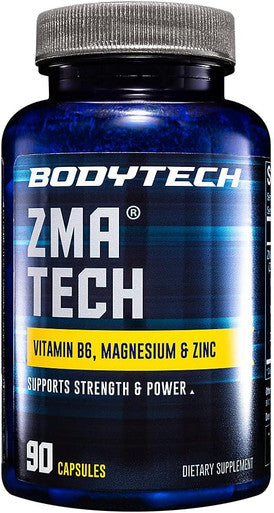 Bodytech Zma-Premium Zinc, Magnesium, And Vitamin B6 Supplement To Support Enhanced Muscle Recovery, Improved Sleep Quality, And Optimal Immune Health, Boosts Muscle Strength (180 Capsules)