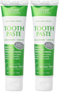 American Biotech Labs Silver Biotics Tooth Paste Silversol Agâ‚„Oâ‚„ 20 Ppm Nano-Silver Infused + Above-Sea Coral Calcium Naturally Whitening Flouride- Winter Mint 4 Oz