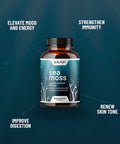 Irish Sea Moss Capsules w/Bladderwrack Burdock Root Iodine Energy Support Seamoss Supplement to Elevate Mood Strengthen Immunity Digestion ReSkin Tone Seamoss Pills 60 Capsules