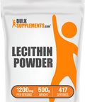 BulkSupplements Lecithin Powder - Lecithin Supplement from Soy - 1200mg of Soy Lecithin Powder , Soy Lecithin Granules - Lecithin 1200mg Supplements (500 Grams - 1.1 lbs)