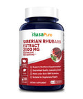 Siberian Rhubarb 10:1 Extract 2500mg - 200 Veggie Capsules (Vegetarian, Non-GMO & Gluten-Free)