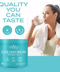 Moty Moty Bovine Colostrum Grass Fed Powder Supplement for Gut Health Muscle Recovery Superfood for Immunity Gluten (60 Servings) - Unflavored