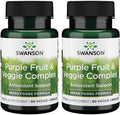 Swanson Whole Food Purple Antioxidants Fruit & Veggie Complex 400 Milligrams 60 Veg Capsules (2 Pack)