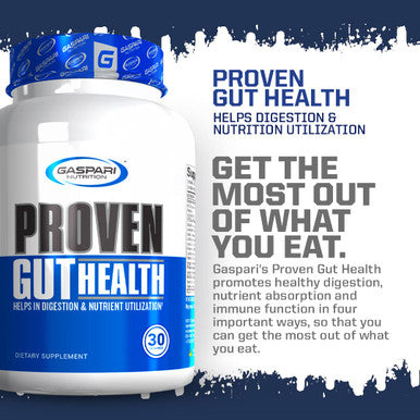 Gaspari Nutrition Proven Gut Health, Promotes Healthy Digestion, Prebiotics and Probiotics, Sports Digestion and Nutrient Utilization (30 Servings)