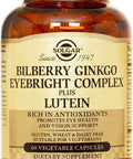 Solgar - Bilberry Ginkgo Eyebright Complex Plus Lutein Vegetable Capsules 60 Count Supports Your Eye Health - 3 Pack