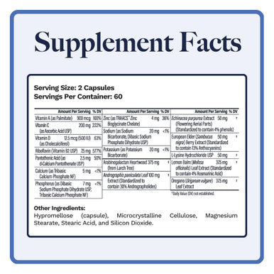 Utzy Vitamins U-Mune | Immune Support W/Elderberry, Ecea, Oregano | Made In Usa | 3Rd Party Tested | 120 Capsules