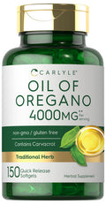 Carlyle Oregano Oil Extract Max Potency 150 Softgel Capsules Non-Gmo And Gluten Free Formula Contains Carvacrol