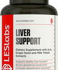 LES Labs Liver Support Liver Cleanse Healthy Liver Function Glutathione Production Detoxification Milk Thistle LCysteine ALA Dandelion 90 Capsules