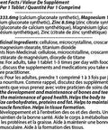 Calcium Zinc Magnesium 476mg 90 Tablets [1 bottle] by Total Natural, Safe and Natural Join Support Health Supplement for Men and Women, GMP Premium Ingredients