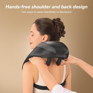 Merach Neck Massager For Pain Relief Deep Tissue, Shiatsu Neck And Shoulder Massager With Heat, Cordless Back Massager For Home, Office, Car Use, Gifts For Men And Women