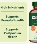 Earthfirst Organic Prenatal Once Daily Multivitamin For Women For Conception Pregnancy Postpartum & Breastfeeding Folate Iron & Organic Whole Food Blend Vegan 30 Count