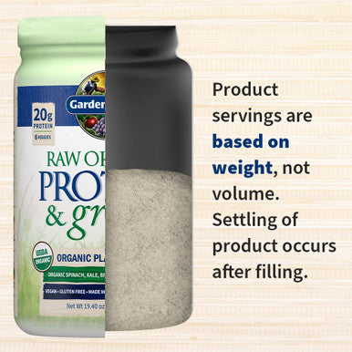Garden of Life Raw Organic Protein & Greens - Vanilla - Vegan Protein Powder For Women And Men Plant Protein Pea Protein Greens & Probiotics - Dairy Free Gluten Free Low Carb Shake 20 Servings