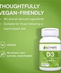 Ez Melts Dissolvable Vitamin D3 5,000 Iu, Sugar-Free, 3-Month Supply