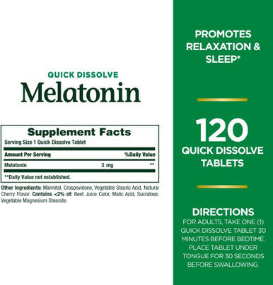 Nature'S Bounty Nature'S Bounty Melatonin 120 Tabs 3 Mg