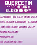 Quercetin with Vitamin C and Zinc - Quercetin 500mg - Quercetin with Bromelain - Zinc Quercetin - 120 Veggie Caps - Elderberry with zinc and Vitamin c for Adults (Non-GMO, Vegan) 2 Months Supply
