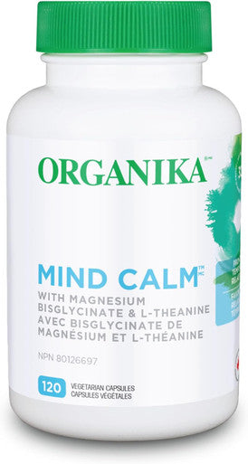 Organika Mind Calm- With Magnesium Bisglycinate, L-Theanine, Gaba, Inositol- Promotes Relaxation And Calm Without Drowsiness- 120Vcaps