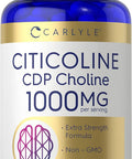 Carlyle Citicoline CDP Choline 1000mg | 60 Capsules | Extra Strength Formula | Non-GMO Gluten Supplement