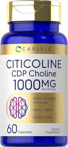 Carlyle Citicoline Cdp Choline 1000Mg 60 Capsules Non-Gmo Gluten Free Supplement