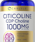 Carlyle Citicoline Cdp Choline 1000Mg 60 Capsules Non-Gmo Gluten Free Supplement
