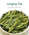 Fullchea - Longjing Tea - Dragonwell Tea - Chinese Green Tea Loose Leaf - First Grade - Natural Lung Ching Dragon Well - 8oz / 226g