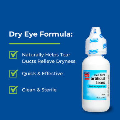 Rite Aid Tears, Polyethylene Glycol Lubricant Eye Drops - 1 oz | Eye Lubricant Drops for Dry Eyes | Dry Eye Formula | Eye Care for Age-Related Dry Eyes | Replenishes Tears & Refreshes Eyes