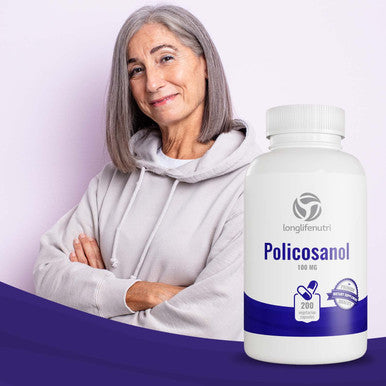 LongLifeNutri Policosanol 100Mg 200 Vegetarian Capsules | Natural Sugar Cane Supplement | Heart And Lipid Metabolism Vitamin | Polycosanol Powder 100 Mg Per Serving | Non-Gmo, Gluten-Free Formula