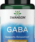 Swanson GABA Gamma Amino Acidbutyric Acid 250 Milligrams 60 Capsules