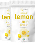 Micro Ingredients 2 Pack Organic Lemon Juice Powder 10 Ounce Rich in Natural Vitamin C (Immune Vitamins) for Immune System Great Flavor for Drinks Smoothie & Beverages Vegan