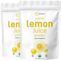 Micro Ingredients 2 Pack Organic Lemon Juice Powder 10 Ounce Rich in Natural Vitamin C (Immune Vitamins) for Immune System Great Flavor for Drinks Smoothie & Beverages Vegan
