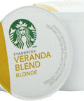 Starbucks K-Cup Coffee Pods, Starbucks Blonde Roast Hot or Iced Coffee, Veranda Blend, 60 Keurig Pods