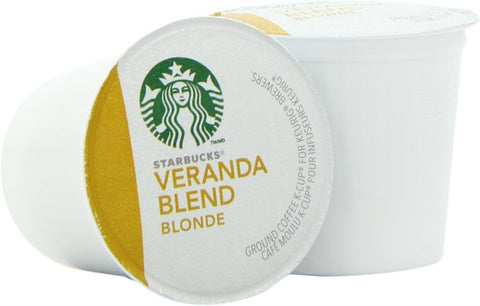 Starbucks K-Cup Coffee Pods, Starbucks Blonde Roast Hot or Iced Coffee, Veranda Blend, 60 Keurig Pods