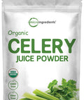 Organic Celery Juice Powder, 20 Ounce (1.25 Pound), 71 Serving, Celery Detox and Cold Pressed, Boosts Immune System, Energy and Supports Gut Health, Rich in Immune Vitamin C and Minerals, Vegan