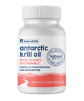 NativePath Wild-Caught Antarctic Krill Oil 500mg - Premium Astaxanthin 200mcg Phospholipid-Bound Omega-3 EPA DHA - Pure Formula GMP Certified Third Party Tested - 30 Softgels